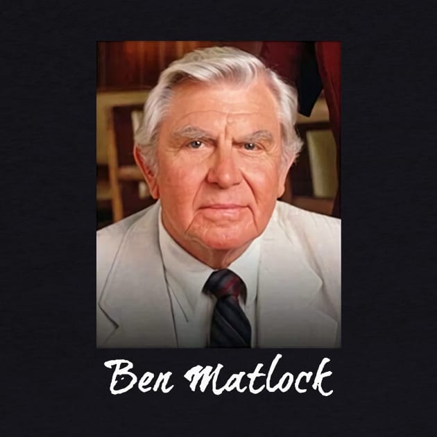 Cool Ben TV Matlock Funny Tv Lawyer Drama White Retro Vintage 8 by davidhedrick